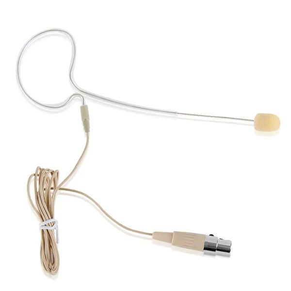 Microfoni nell'orecchio posteriore microfono elettrico auricolare cablato microfono a condensatore audio vocale professionale con cavo mini XLR a 4 pin per sistema Shure