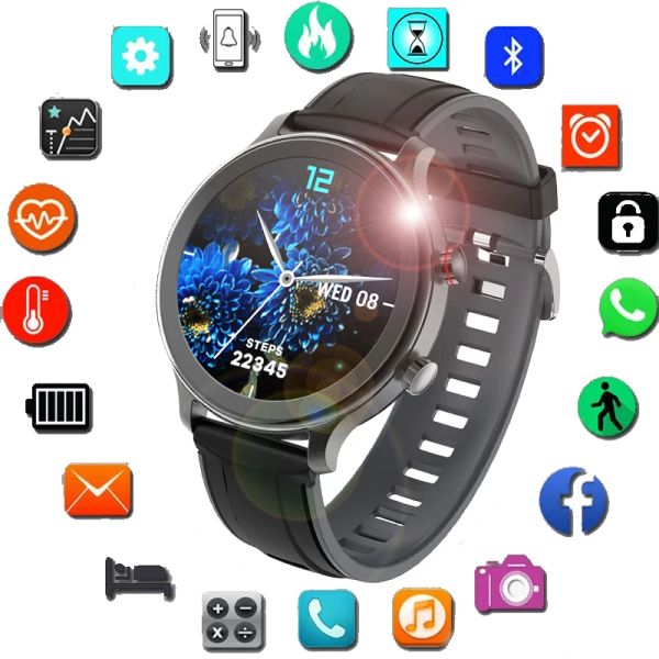 Uhren 2020 Neue Smartwatch Männer Sport Wasserdichte Uhr SIRI Sprachmodus Herzfrequenz Wettervorhersage Bluetooth Anruf Frauen Smartwatch + Box