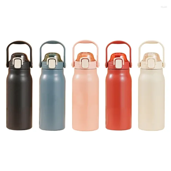 Garrafas de água 1300ML garrafa térmica isolada de grande capacidade com alça para viagens