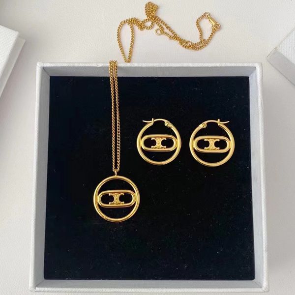 Klassische Marke Gold Designer Ohrringe Halskette Frauen Charme Schmuck Sets Ohrring Halsketten Ohrringe Ohrringe für Frauen Party Schmuck Geschenk