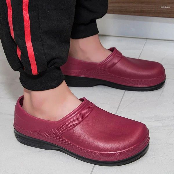 Casual Schuhe Männer PVC Leder Sommer Mann Außerhalb EVA Licht Weiche Slipper Unisex Schuhe Männlich Plus Größe 38-49