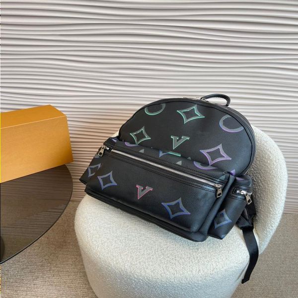 Universeller Luxus-Designer-Senior-Rucksack für Herren und Damen, Einkaufstasche, Graffiti-Leder-Einkaufstasche, Damen-Büchertasche, gehobene O