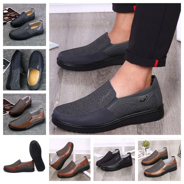 Gai sapatos masculinos confortáveis, sapatos pretos redondos, festa, banquetes ao ar livre, terno clássico, sapatos de designer de salto de negócios, tamanhos eur 38-50 macios