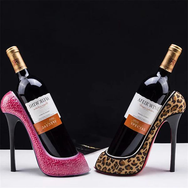 High Heel Schuh Weinregal Flaschenhalter Stilvolles Geschenkkorbzubehör Home Kitchen Bar Tools Rote Aufbewahrung 240315