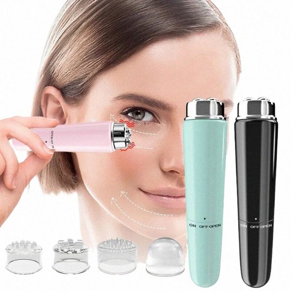 4 in 1 elektrisches Gesichtsmassagegerät Micro Vibrati Augenschönheitsinstrument zum Entspannen Augen Augenringe Augentaschen Falten Puffin w1qm #