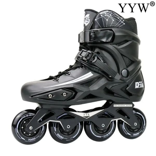 Sapatos 4 rodas patinam em linha de patinação profissional Sapatos de skate de rolos de skate Profissionais de tênis Spele