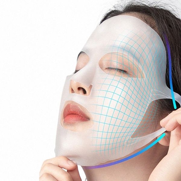 3D Silice Maschera riutilizzabile Idratante Lifting Rassodante Anti rughe Forma a V Viso Rassodante Gel Copriletto Maschera Orecchio Strumenti fissi M3CL #