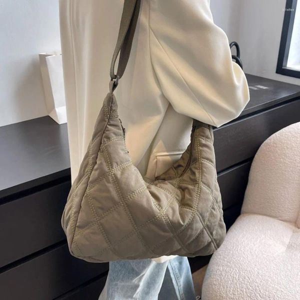Женская сумка-тоут, нейлоновая брендовая стеганая мягкая сумка с короткой ручкой, роскошные сумки через плечо, женские мягкие сумки на плечо, боковые сумки 2024