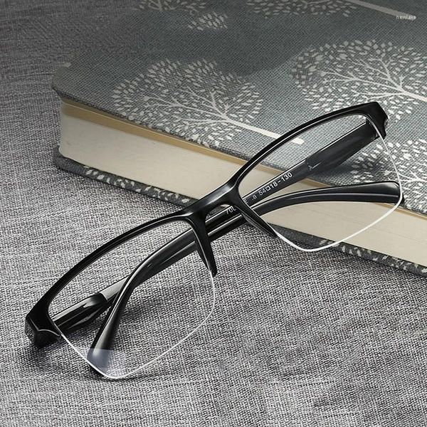 Солнцезащитные очки для мужчин, очки для чтения, модные женские очки для дальнозоркости, от 0,25 до 4,0, сверхлегкие квадратные полурамки, прозрачные для