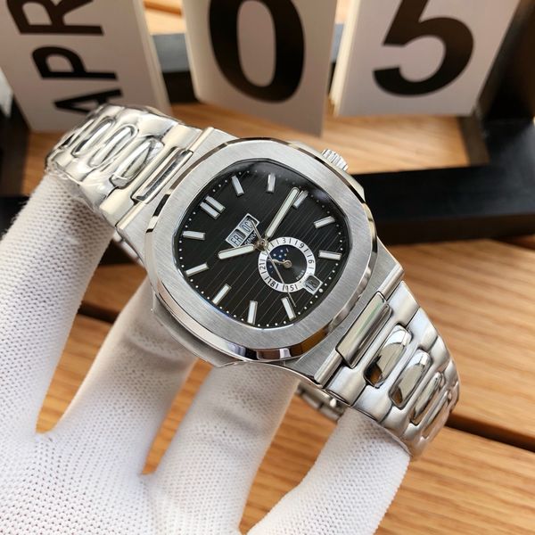 Erkek kadın tasarımcı kol saatleri yüksek kaliteli 40mm nautiluss 5726 butik çelik kayış tasarımcısı erkekler için saatler toptan saat hediyesi elmas u1566