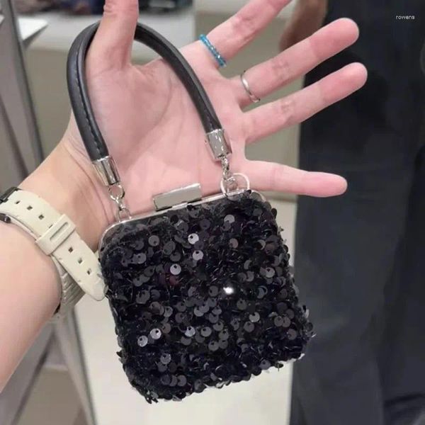 TOTES Yüksek kaliteli zincir crossbody çanta mini parlak inci dilim çanta moda ve şık tek omuz ruj paketi