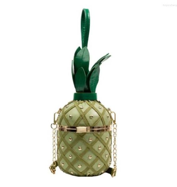 Personalidade em forma de abacaxi bolsa feminina bolsa de ombro mensageiro bolsa de luxo designer b008