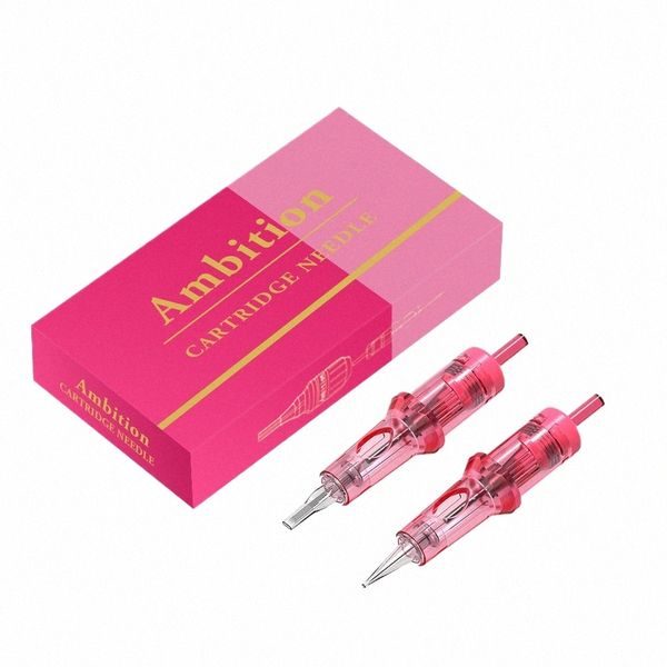 Ambiti Pembe Kalıcı Makyaj Dövme Kartuşu İğneleri 20 PCS/Kutu Kaş Eyeliner Dudaklar SMP Döner Makineler için Mikrobladlı 0525#