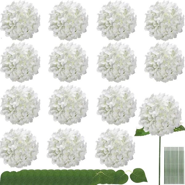 Fiori di ortensia di seta 54 petali di ortensie artificiali con stelo per composizioni floreali Decorazioni per la tavola Decorazioni per la casa di nozze 240315