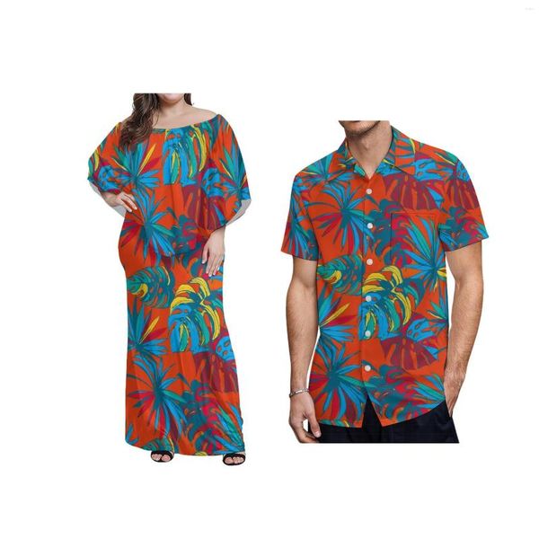 Partykleider Sommer Große Größe 7XL Weg Von Der Schulter Kleid Polynesian Tribal Sublimation Druck Frauen Benutzerdefinierte Bild Poncho