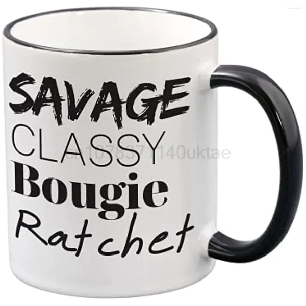 Кружки Savage, стильная кофейная кружка Bougie Ratchet Friends для женщин-забавный друг, подарки на день рождения, женская чашка на 11 унций