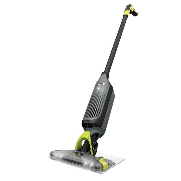 Shark VM252P10 VACMOP Pro Cordless aspirapolvere per pavimenti duri con fari a LED, cuscinetti usa e getta 12 Oz.Soluzione detergente, grigio antracite