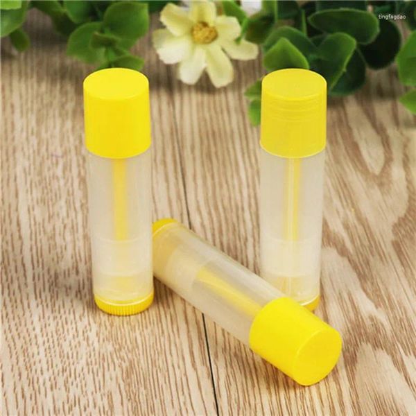 Vorratsflaschen Großhandel 5 ml leere Lipgloss-Röhren Roségold DIY Kunststoff Eleganter flüssiger Lippenstiftbehälter Runde Mini-Lipgloss-Probe