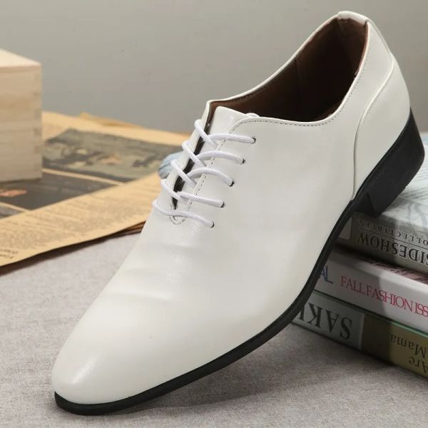Botlar Mazefeng Marka Erkekler Düğün Ayakkabı Mikrofiber Deri Resmi İş Menya Elbise Ayakkabı Erkekler Oxford Flats boyutu 3844