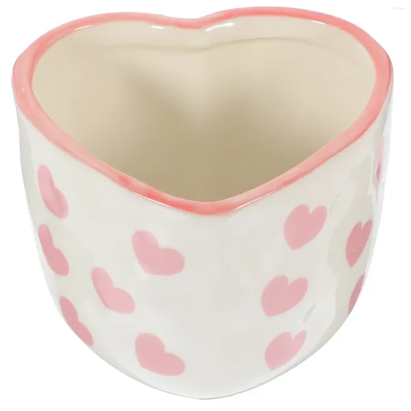 Portacandele Tazza d'amore Portaoggetti decorativo Barattolo conico Barattolo per cena a lume di candela Bastone in ceramica per tè