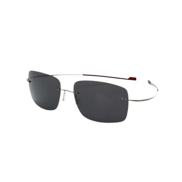 Neue b-Titan-Sonnenbrille, leicht, polarisiert, für Herren, Farbfilm, Sport, Fahrer, Fahren, quadratisch, rahmenlos