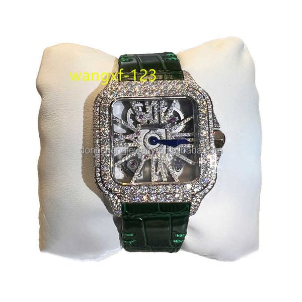 DeLuxe 2024 Passe por atacado a caneta de diamante Pen de alta qualidade Luxo Hip Hop Iced Out D VVs Moissanite Men Women Diamond Jewelry Watches