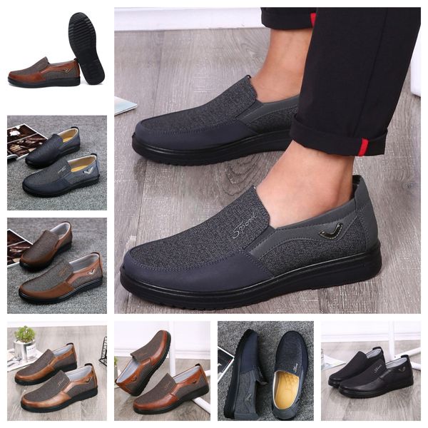 Gai sapatos masculinos confortáveis, sapatos pretos redondos, para festa ao ar livre, banquete, ternos clássicos, sapatos de salto de negócios, tamanhos eur 38-50