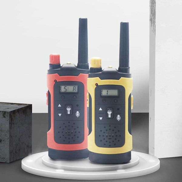 2 pezzi di walkie-talkie giocattolo a lunga distanza citofono senza fili portatile display LCD regali elettronici per bambini