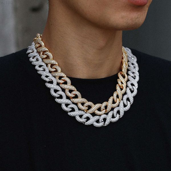 Кубинское ожерелье из серебра 925 пробы на заказ, 16 мм, белое желтое золото, покрытие Vvs Lab, бриллиант, муассанит, ледяная хип-хоп, кубинская цепочка