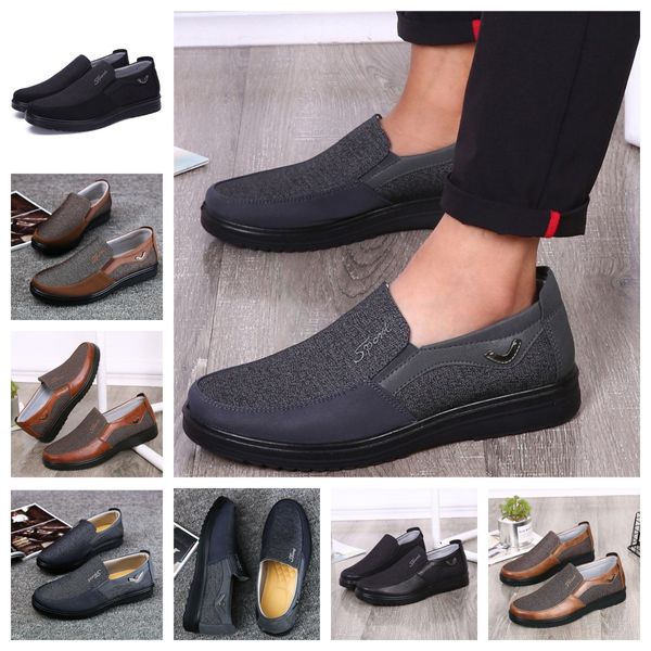 GAI comode scarpe da uomo scarpe nere punta tonda festa banchetto all'aperto abito classico uomo business tacco designer scarpe taglie EUR 38-50 morbide