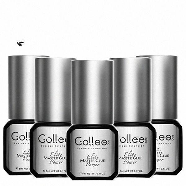 Gollee 5ml Eyeles adesivo 5pcs cola L Bder 15ml baixo odor falso eyel cola impermeável olho L ferramentas cosméticas maquiagem 61cL #