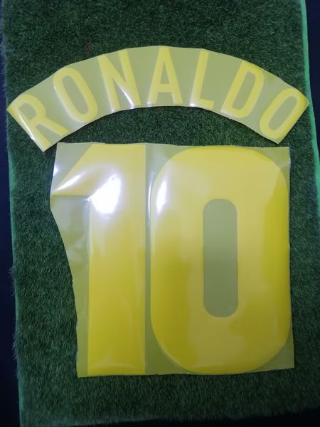 #10 Ronaldo nameset impressão Lextral material emblema de futebol