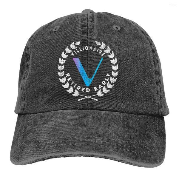 Bonés de bola Crypto Millionaire Retro Vintage Ideas O Boné de Beisebol Peaked Capt Sport Unisex Ao Ar Livre Personalizado VeChain Coin VET Cryptoc Chapéus