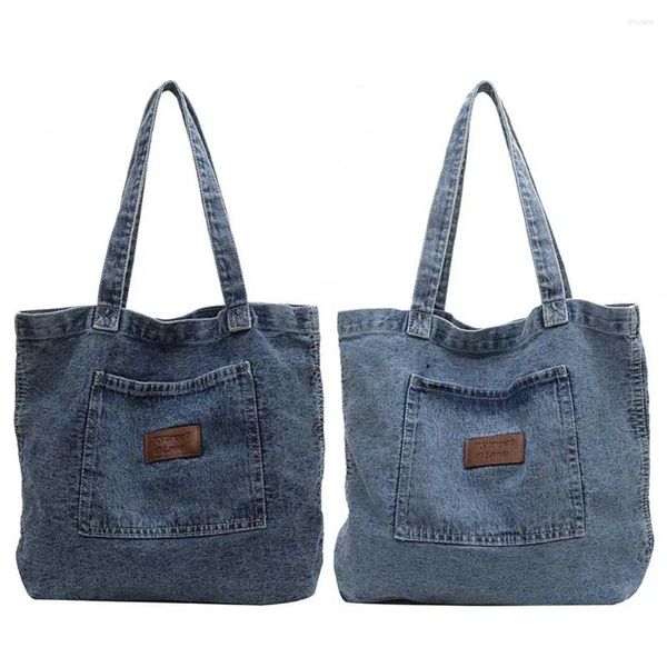 Totes Borsa a tracolla da donna Borsa di jeans di design di lusso Pochette tinta unita Vintage Semplice pendolare femminile per viaggi in ufficio