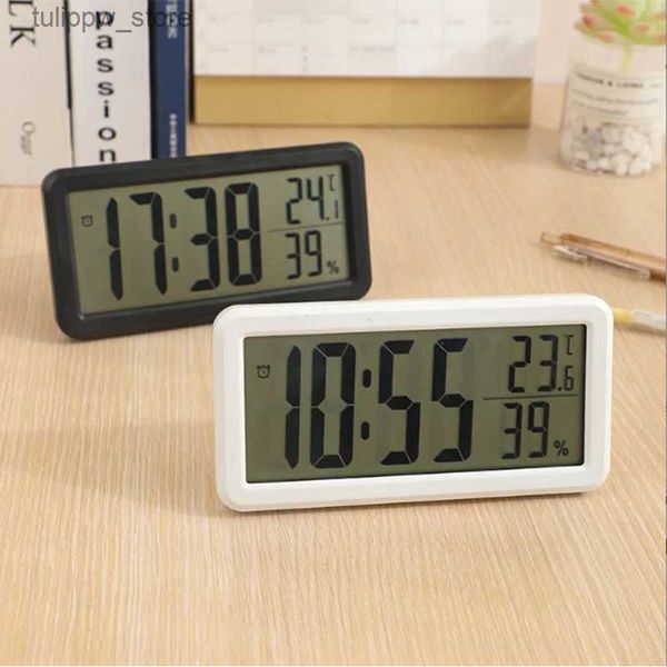 Настольные часы Nordic Цифровой будильник Простые настольные часы на батарейках Светодиодные электронные часы Настольные украшения для домашнего офиса Настенные часы L240323