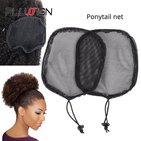 Retine per capelli 5 Pz/lotto Colore Nero Rete Per Capelli Di Alta Qualità Per Fare Coda Di Cavallo E Capelli Afro Panino Cappellini Per Parrucche Retine Per Capelli Prezzo All'ingrosso