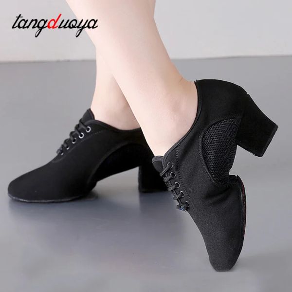 Boots Women Women Latin Dance Sapatos Jazz Salsa Salsa Sapatos de Dança Mulher Alto Treinando Tango Moderno Tênis Feminino