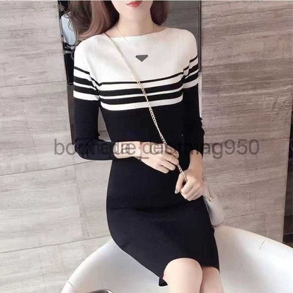 Designers Mulheres Vestido Casual Mangas Compridas Designer Budge Knits Tees Tops Primavera Outwears para Senhora Vestidos Slim Básico Camisas Clássicas Saias Fofas