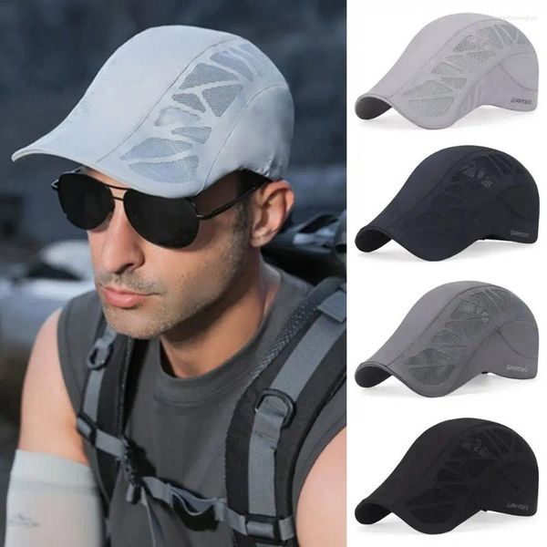 Berretti da ciclismo Estate Uomo Golf Guida Lettera Berretto da sole ad asciugatura rapida Berretto da baseball Cappello Cabbie