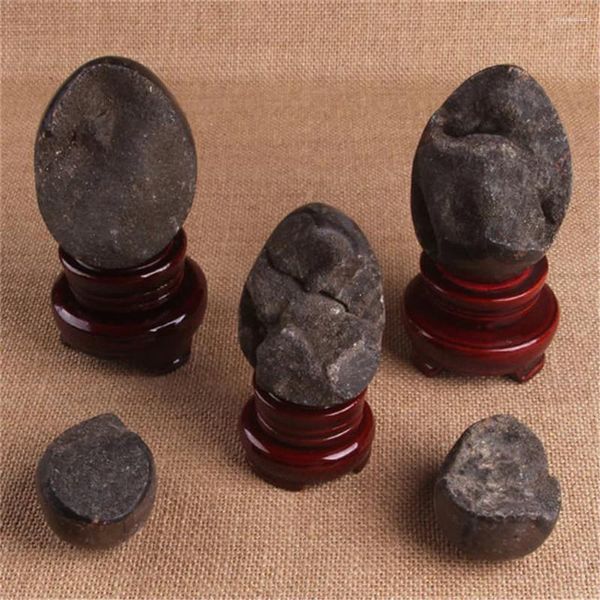 Estatuetas decorativas atacado cristais e gemas geodo pedras de cura mineral espécime septarian pedra ovo cluster para decoração de casa