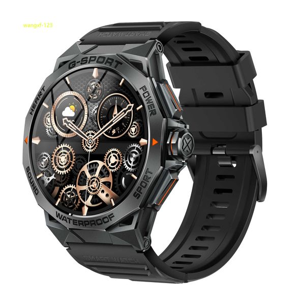 2024 Men Smart Watch K62 400MAH Аккумулятор 1,43 дюйма AMOLED Экран Bt Call Call -частота IP68.