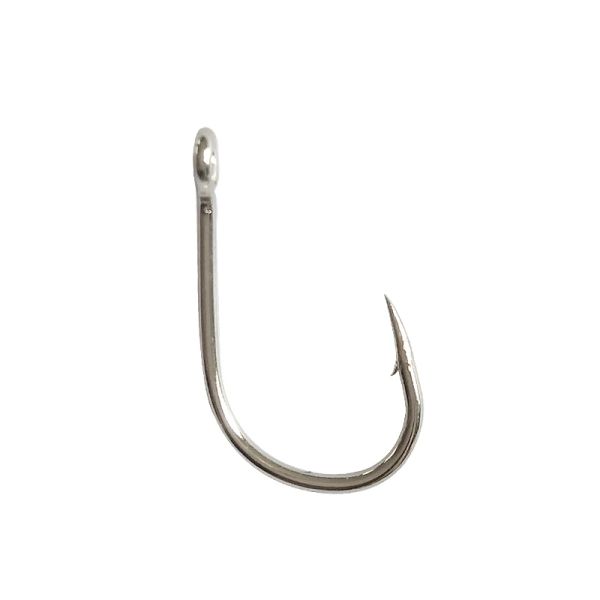 Fishhooks sazan balık kancaları 1000pcs/lot toptan toplu gözlü daire ile dikenli gümüş beyaz balıkçılar jig kafa balıkçılık mücadele pesca peche