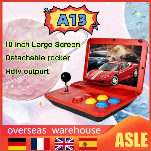 Spieler 2023 Neue Powkiddy A13 10 Zoll Große Bildschirm Abnehmbare Joystick Retro Spiel Spieler Highdefinition Retro Mini Spiel Maschine Geschenk