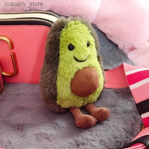 Animali di peluche ripieni Kawaii Peluche Avocado Donne Zaino Portachiavi 9 Stys Frutta e verdura Ciondolo Flully Portachiavi Peluche per bambini Bambola L240320