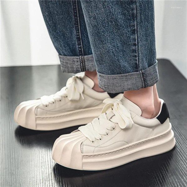 Scarpe casual Sneakers da uomo Tipo Shell Head Fondo spesso Comoda moda Low Top Leisure Board per uomo