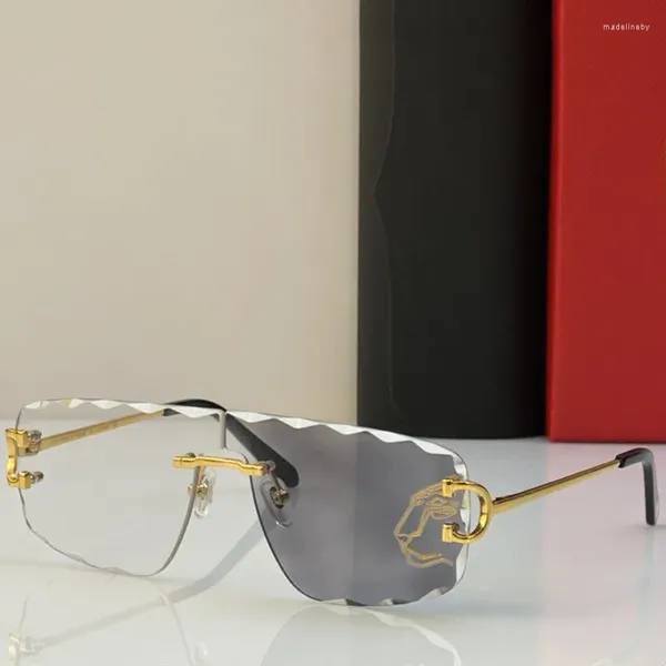 Güneş Gözlüğü Tasarımcı Erkekler Yüksek Kaliteli Alaşım Kadın Gözlük Hafif Serin ve Anti Hafif gözlükler