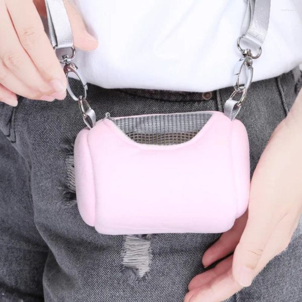 Kedi Taşıyıcılar 1 PCS Hamster Flanelette Gine Domuz Taşıyıcı Handbag Omuz Kayışı Küçük Evcil Hayvan Seyahat Çantası