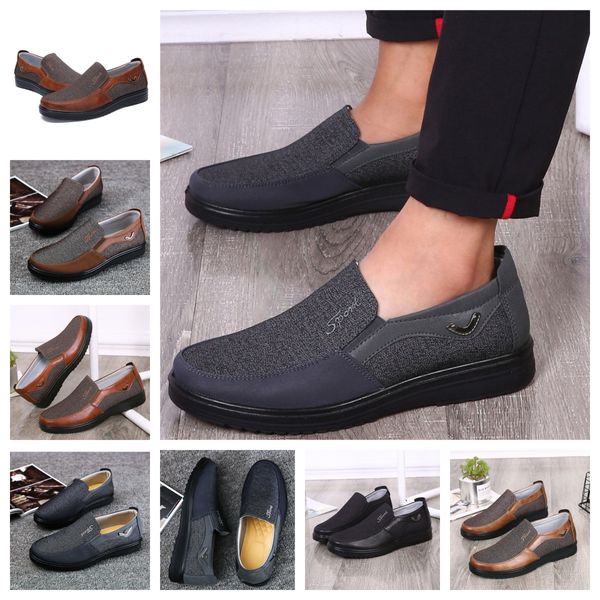 GAI comode scarpe da uomo scarpe nere punta tonda festa banchetto all'aperto abito classico uomo business tacco firmato scarpe taglie EUR 38-50 morbide