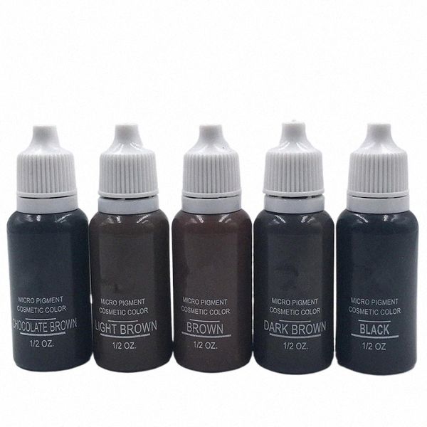 5 teile/los Permanent Augenbrauen Lip Eyel Make-Up Pigment 1/2OZ 15ML Tattoo Ink Set Micro Pigment Kosmetische farbe Tattoo Liefert d5KA #