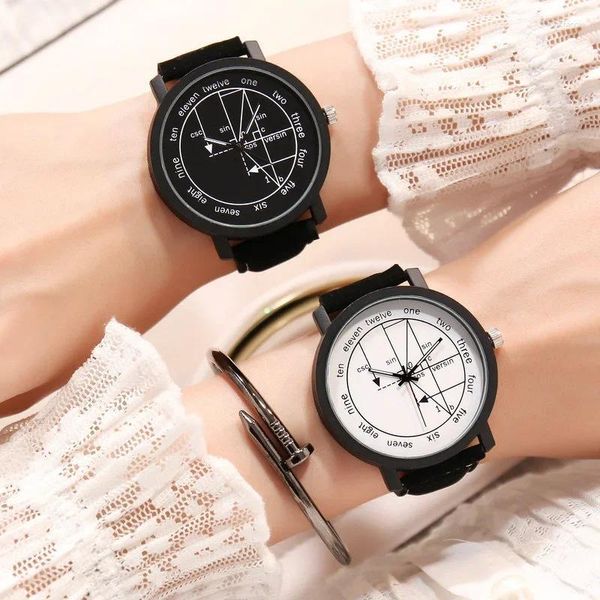 Relógios de pulso personalizados e minimalistas mulheres moda tendência moda cinto masculino estudante do ensino médio relógios